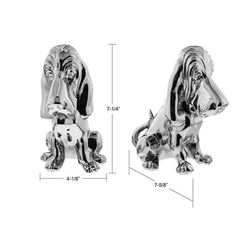 Chrome Basset Hound Dog Hood Ornament | United Pacific
