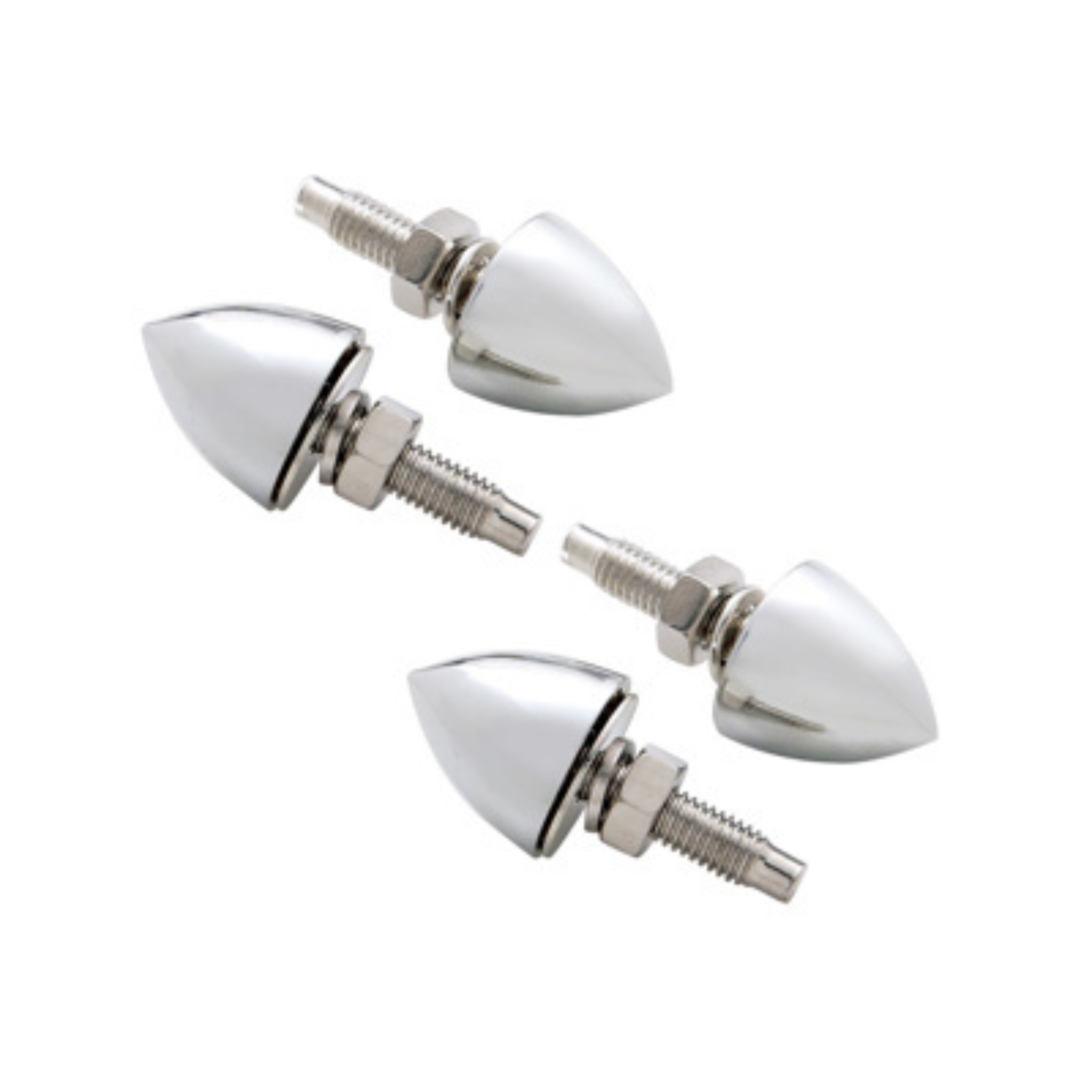 Chrome Spike License Plate Fastener | 4-Pack | United Pacific