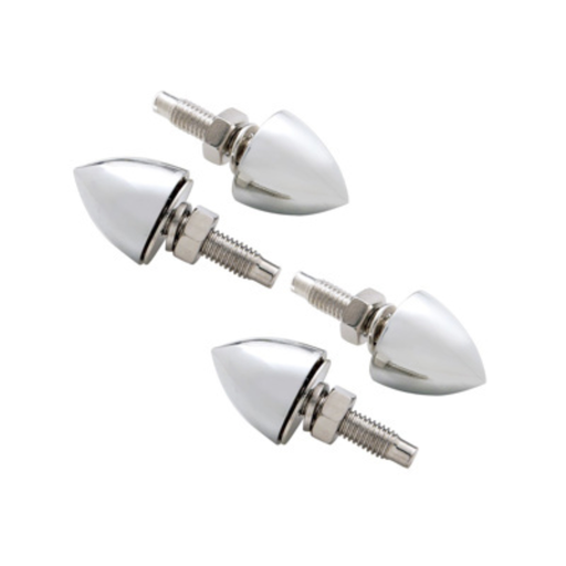 Chrome Bullet License Plate Fastener | 4-Pack | United Pacific