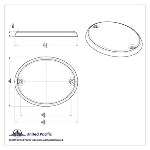 Chrome CB Radio Speaker Cover for Kenworth and Peterbilt | United Pacific
