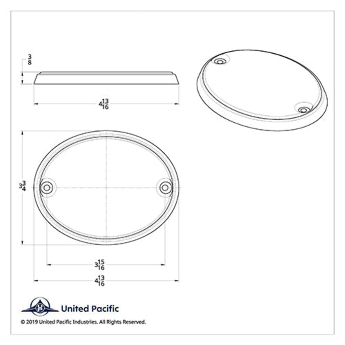 Chrome CB Radio Speaker Cover for Kenworth and Peterbilt | United Pacific