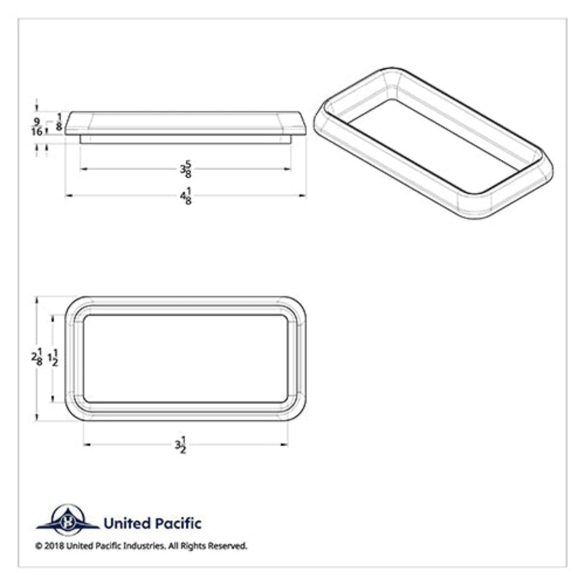 Chrome Center Dash Instrument Bezel No Visor for Peterbilt | United Pacific
