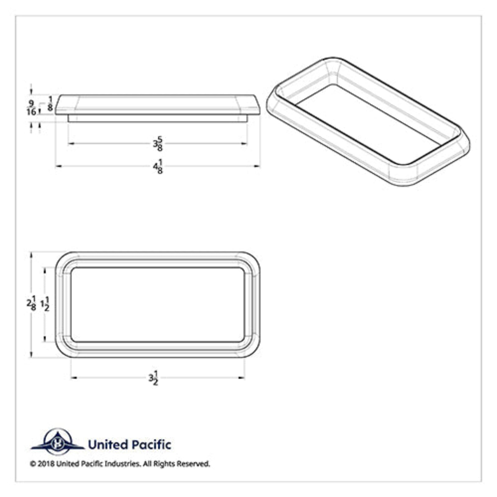 Chrome Center Dash Instrument Bezel No Visor for Peterbilt | United Pacific