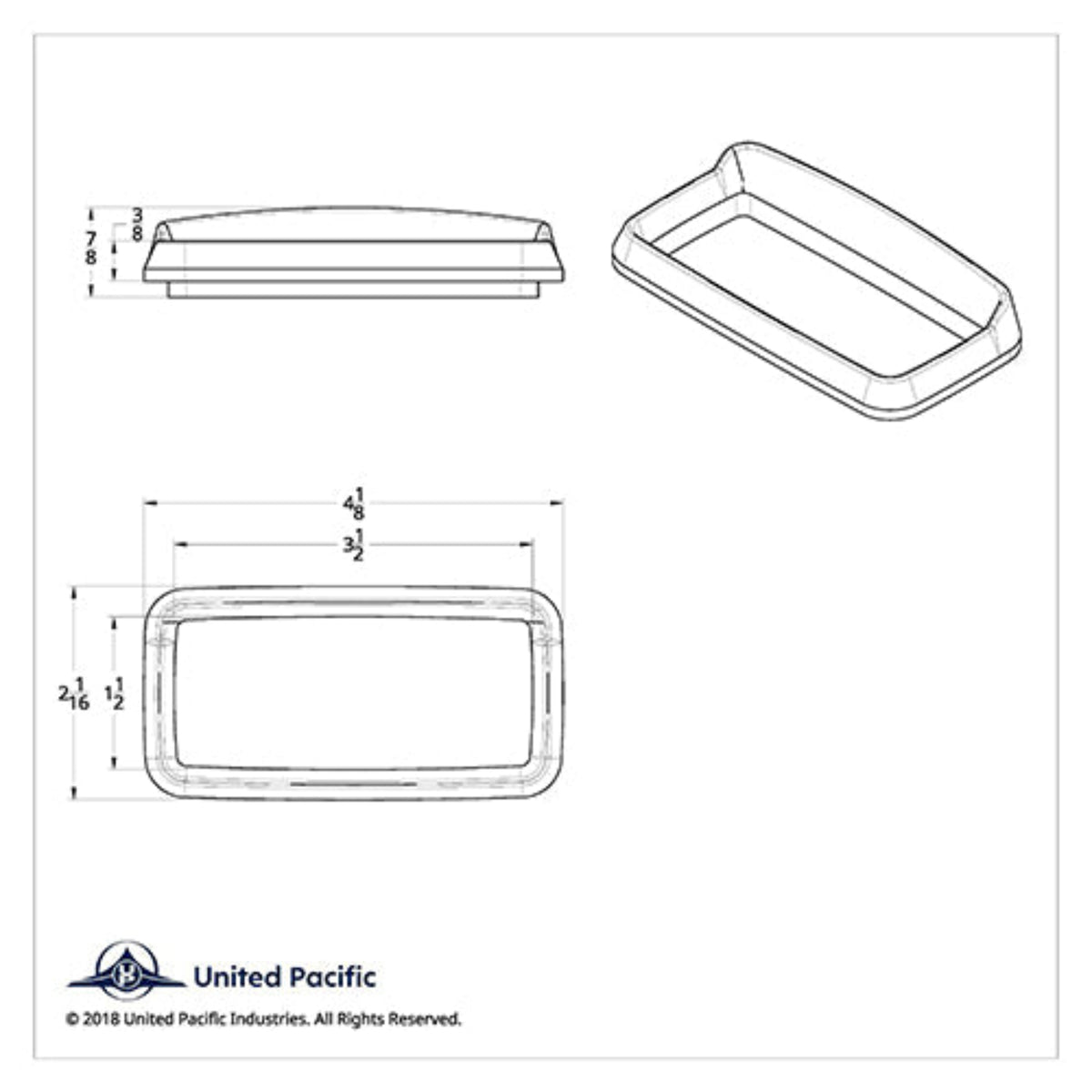 Chrome Center Dash Instrument Bezel with Visor for Peterbilt | United Pacific