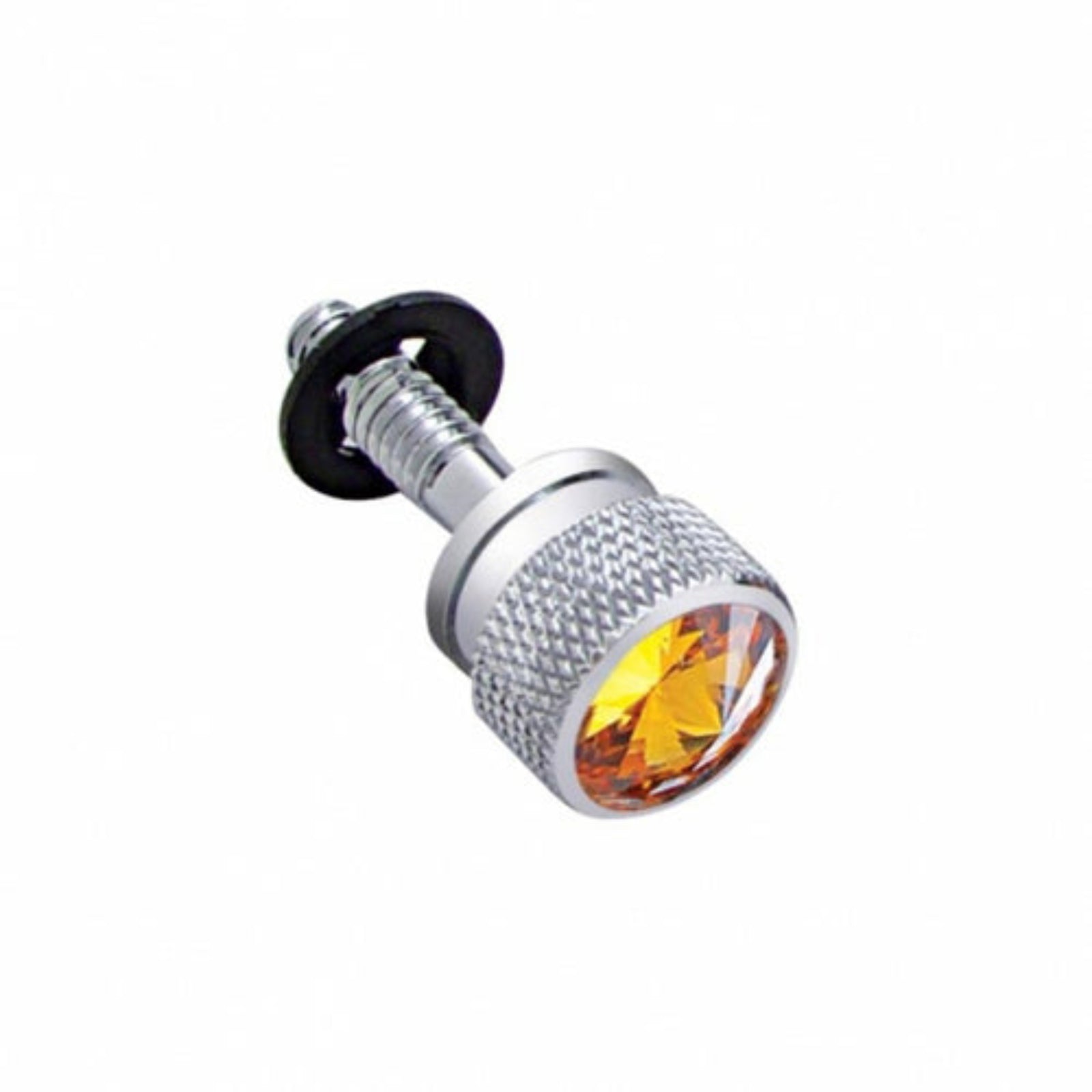 Chrome Dash Screws with Amber Crystal (6 Pack) for Peterbilt | United Pacific