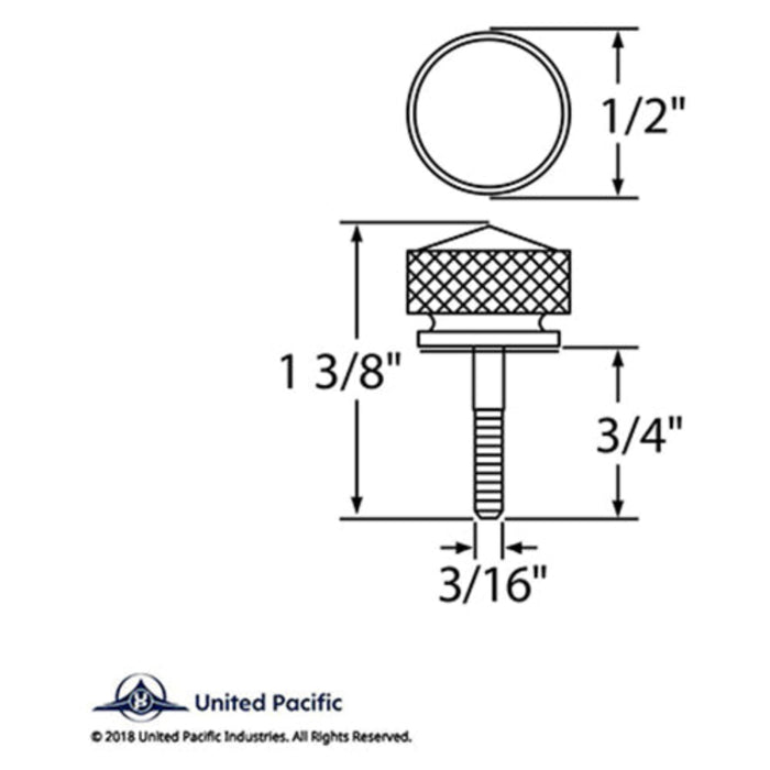 Chrome Dash Screws with Crystal (6 Pack) for Peterbilt | United Pacific