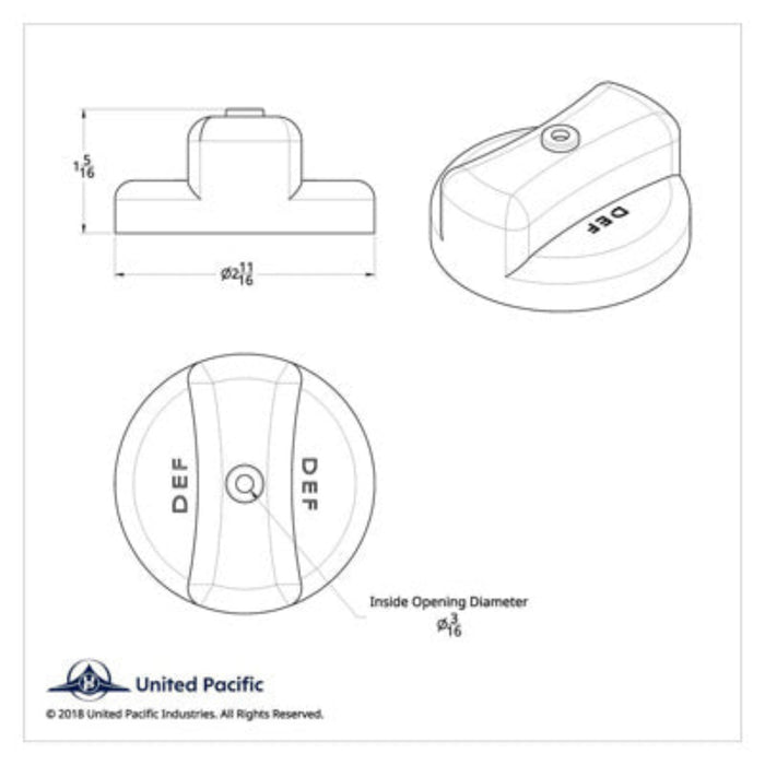 Chrome Plastic DEF Cap Cover for Freightliner | United Pacific