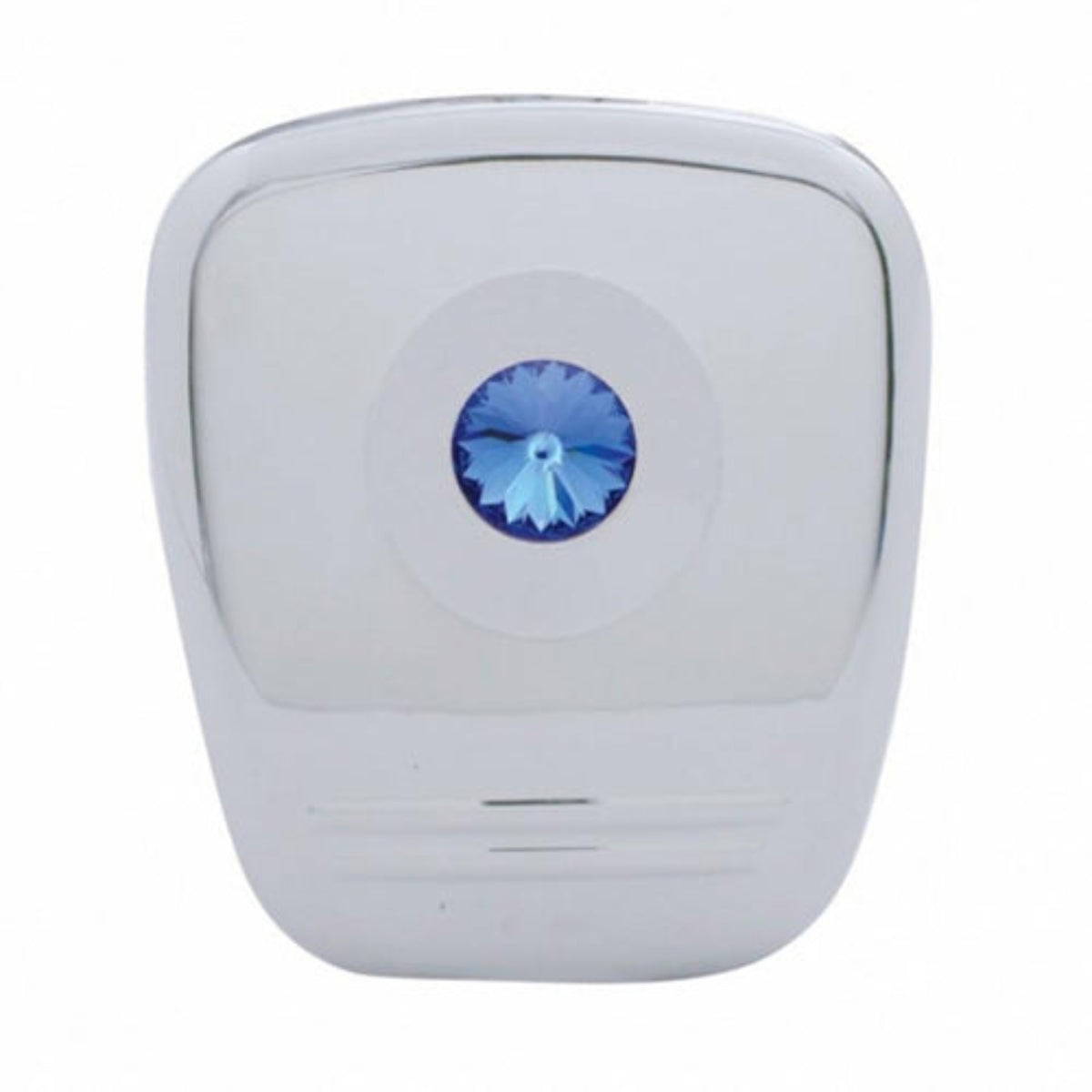 Chrome Diagnostic Plug Cover with Blue Crystal for Peterbilt | United Pacific