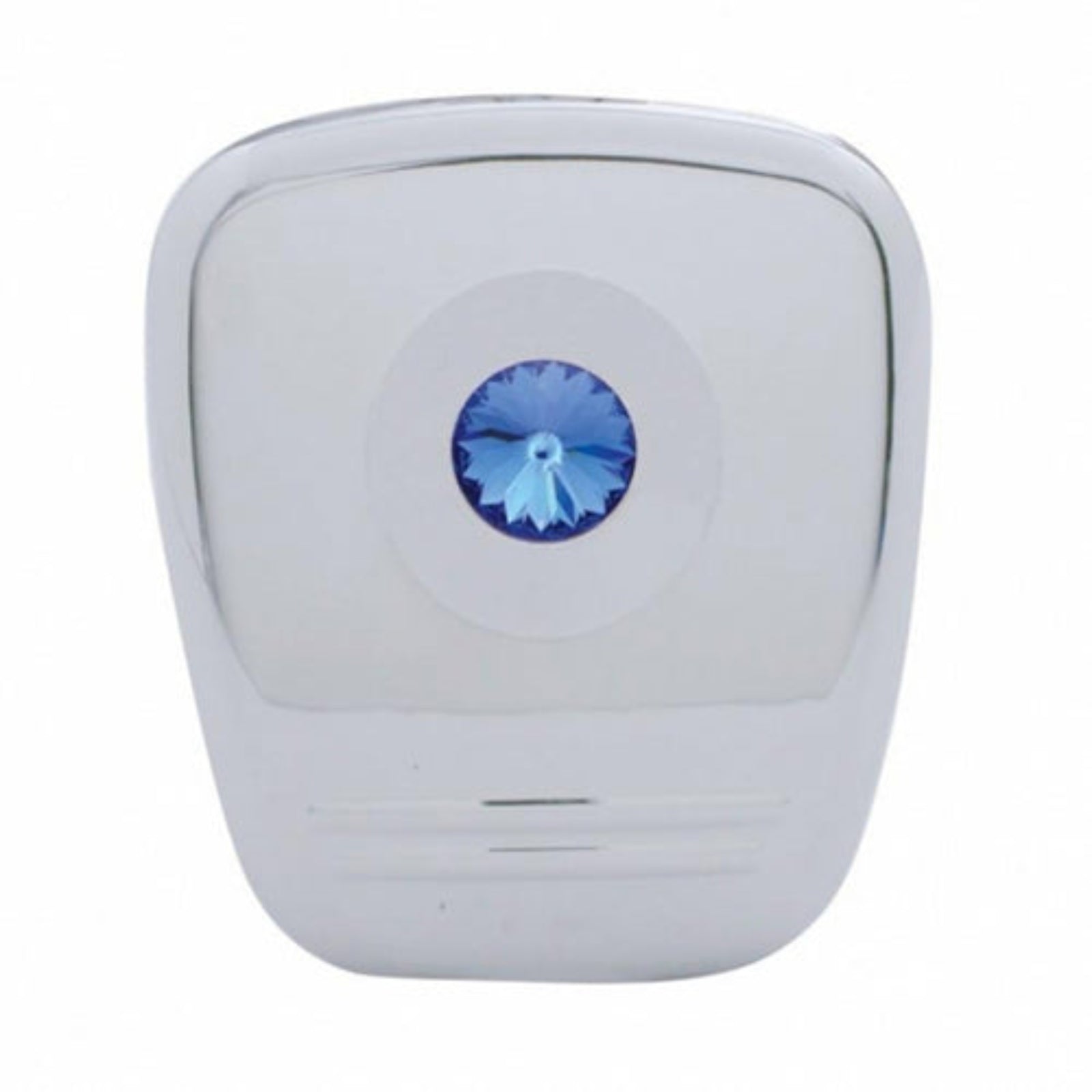 Chrome Diagnostic Plug Cover with Blue Crystal for Peterbilt | United Pacific