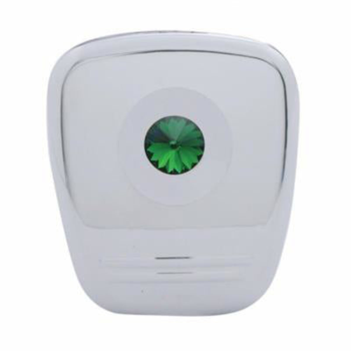 Chrome Diagnostic Plug Cover with Green Crystal for Peterbilt | United Pacific