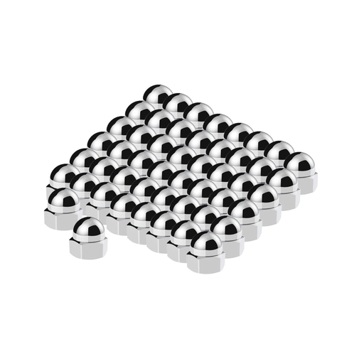 11/16" x 7/8" Chrome Die-Cast Acorn Nut Cover | 50 pcs/Box | United Pacific