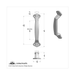 Chrome Die-Cast Grab Handle Kit with Mounting Hardware | United Pacific