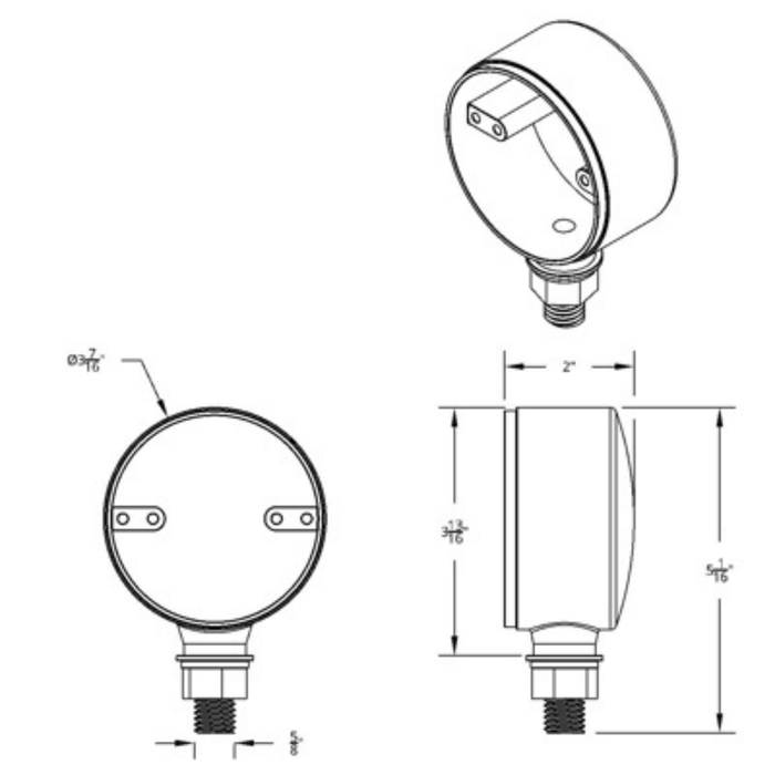 Chrome Die Cast Single Face Light Housing | United Pacific