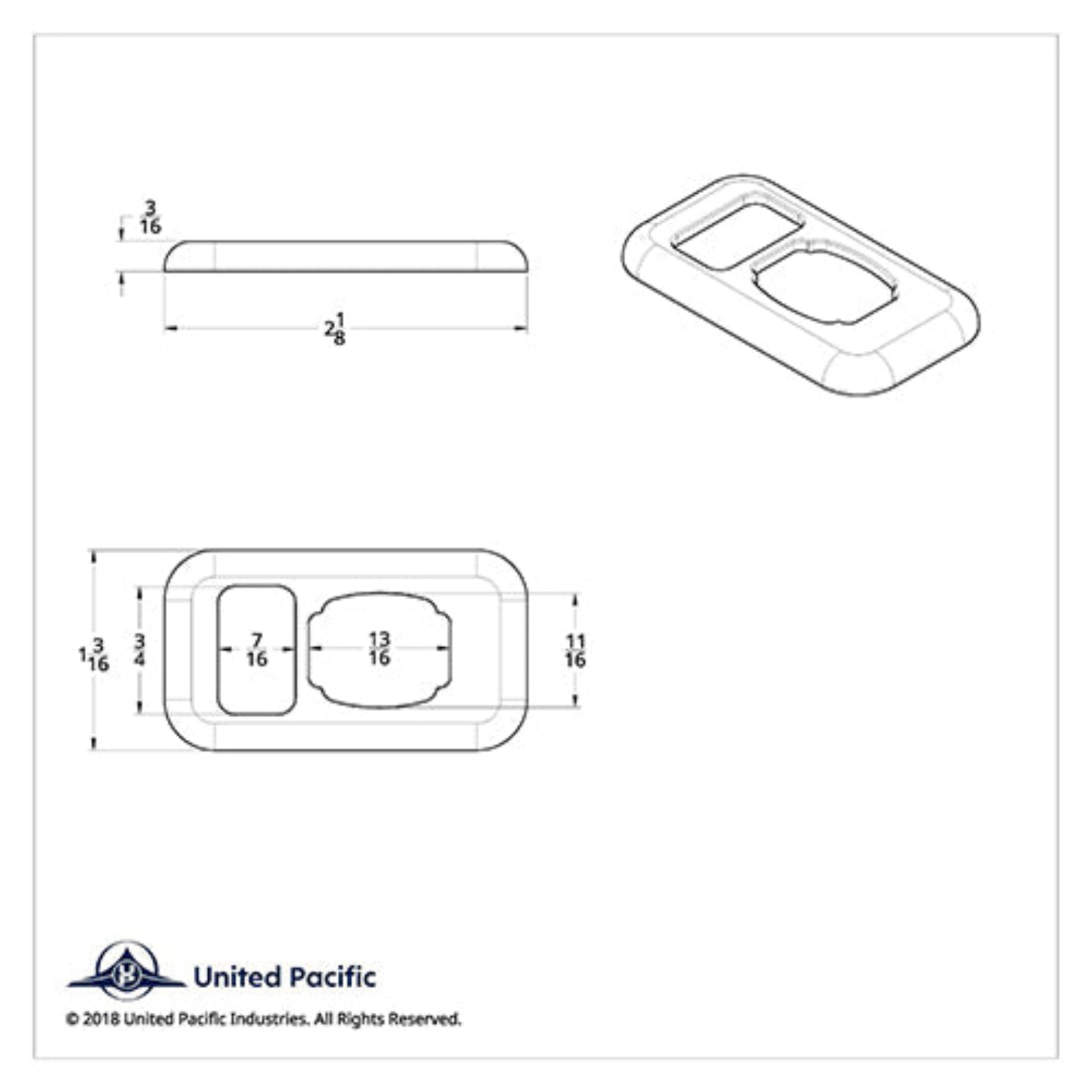 Chrome Dimmer Switch Trim for Peterbilt | United Pacific