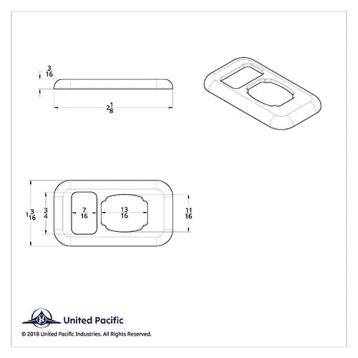 Chrome Dimmer Switch Trim for Peterbilt | United Pacific