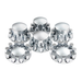 Chrome Dome Axle Cover Combo Kit with 33mm Thread-On Nut Covers | United Pacific