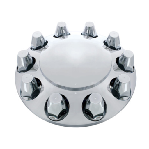 Chrome Dome Front Axle Cover with 33mm Thread-On Nut Covers | United Pacific