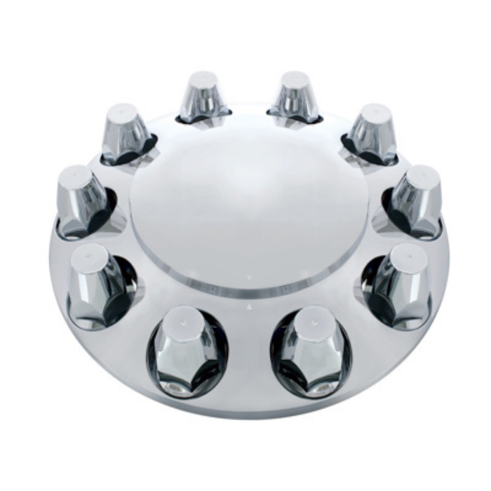 Chrome Dome Front Axle Cover with 33mm Thread-On Nut Covers | United Pacific