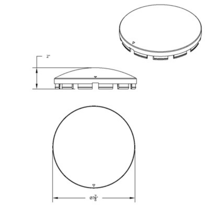 Chrome Dome Front Hubcap | Fits 10257 10260 10262 Kits | United Pacific