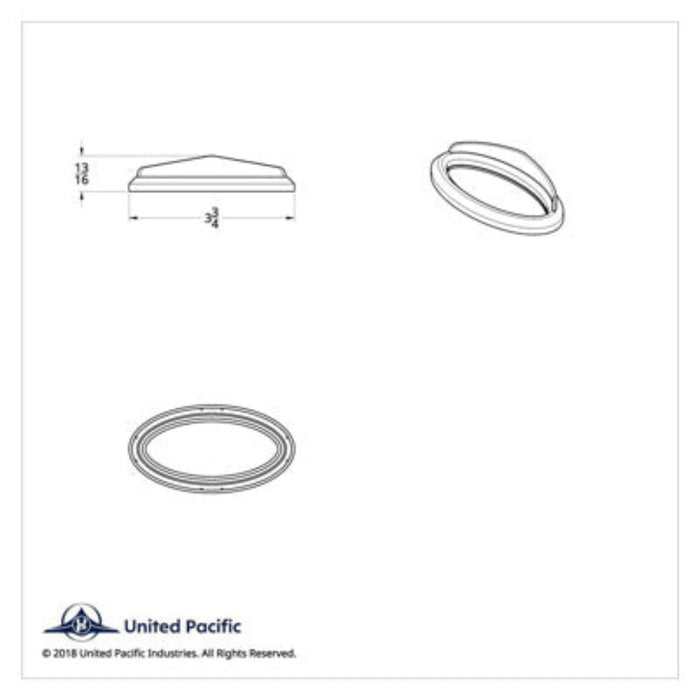 Chrome Door Emblem Bezels with Visor for Peterbilt | United Pacific