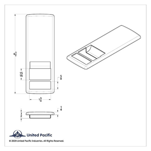 Chrome Door Switch Cover | Passenger Side | 2018–2025 Freightliner Cascadia | United Pacific
