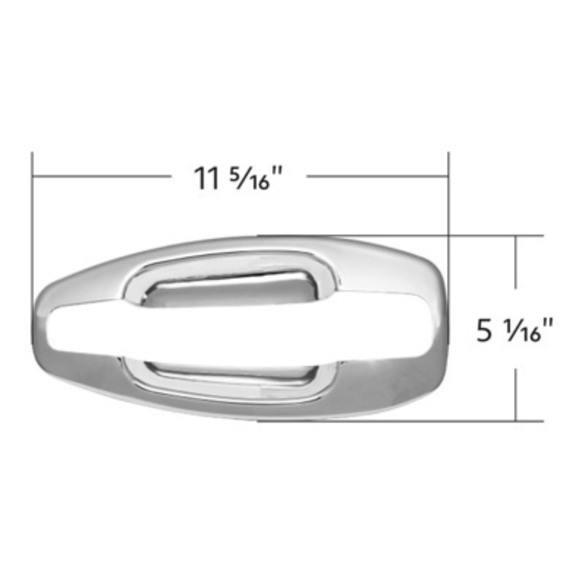 Chrome Exterior Door Handle Cover | Driver Side | Kenworth T680/T880 (2013–2022) &amp; W990 (2019–2024) | United Pacific