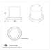 Chrome Flat Top Nut Cover With Flange | Triple Chrome Finish | United Pacific