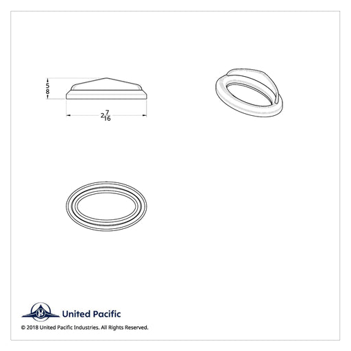 Chrome Glove Box Emblem Bezel for Peterbilt | United Pacific