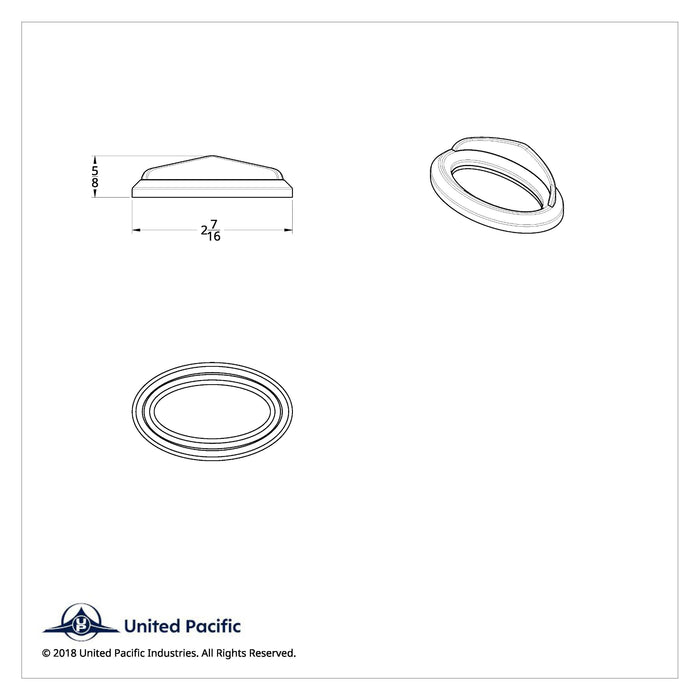 Chrome Glove Box Emblem Bezel for Peterbilt | United Pacific