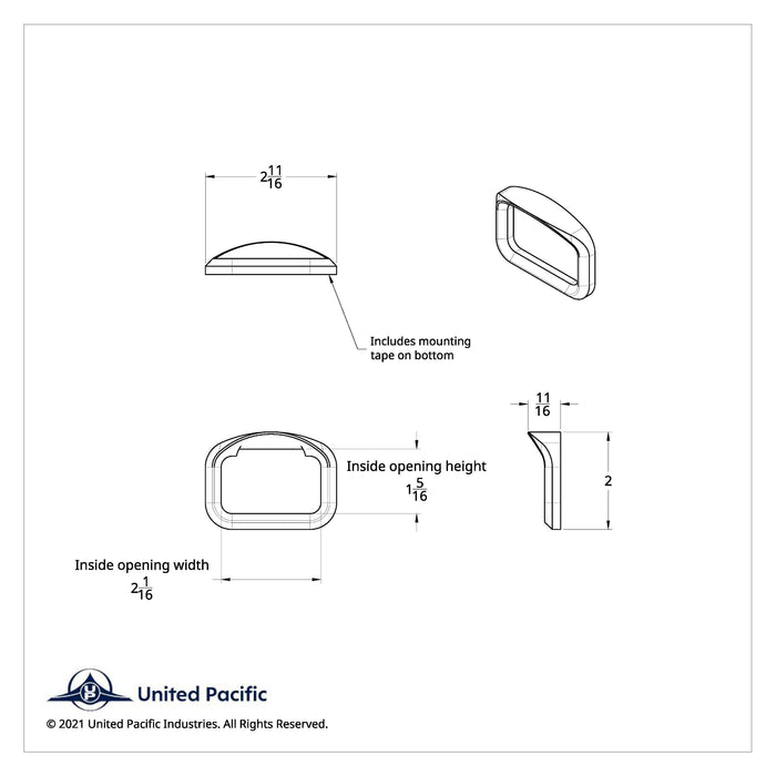 Chrome Glove Box Emblem Bezel with Visor for Peterbilt American Class | United Pacific