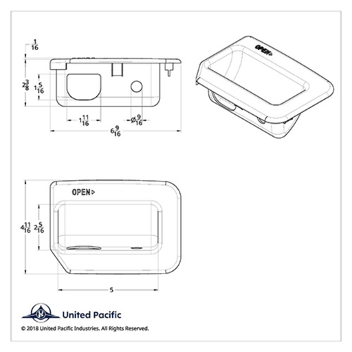 Chrome Interior Sleeper Door Handle Trim | Fits Peterbilt & Kenworth | United Pacific