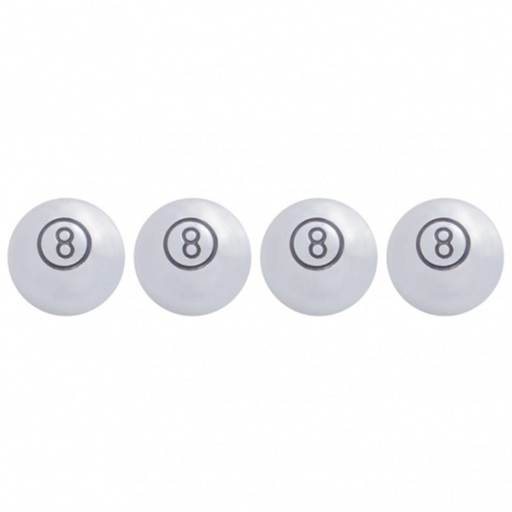 Chrome Large 8 Ball Valve Caps | 4-Pack | United Pacific