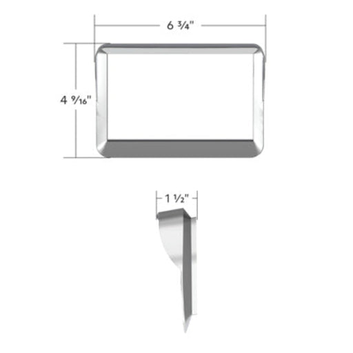 Chrome 7" Navigation Screen Bezel Peterbilt 579 | United Pacific