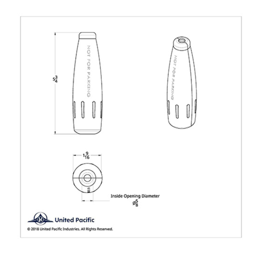 Chrome Trailer Brake Lever Cover | Not For Parking | Kenworth | United Pacific