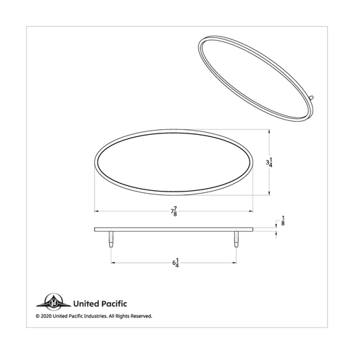 Chrome Oval Emblem Texas Flag | United Pacific