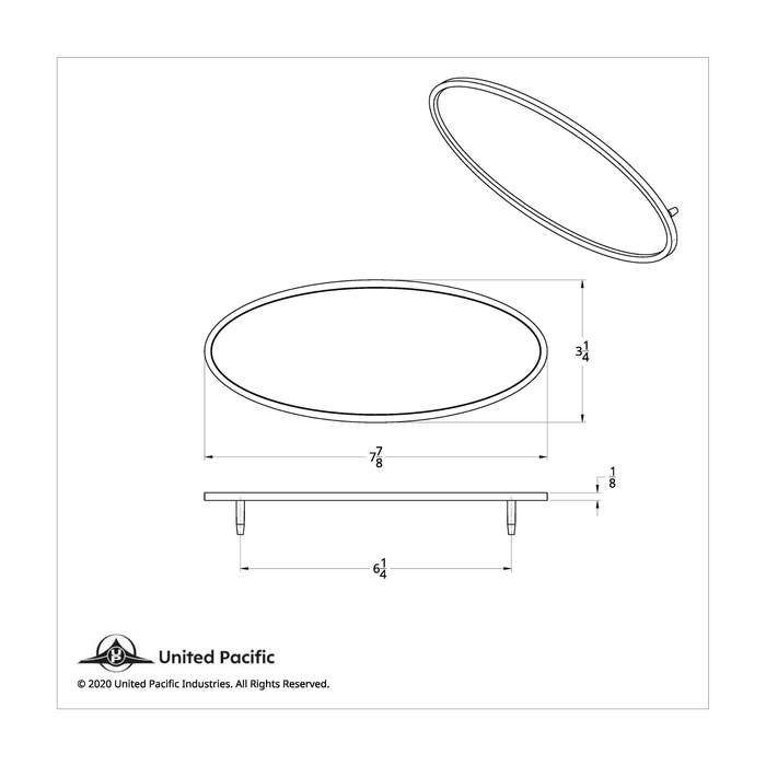 Chrome Oval Emblem Texas Flag | United Pacific