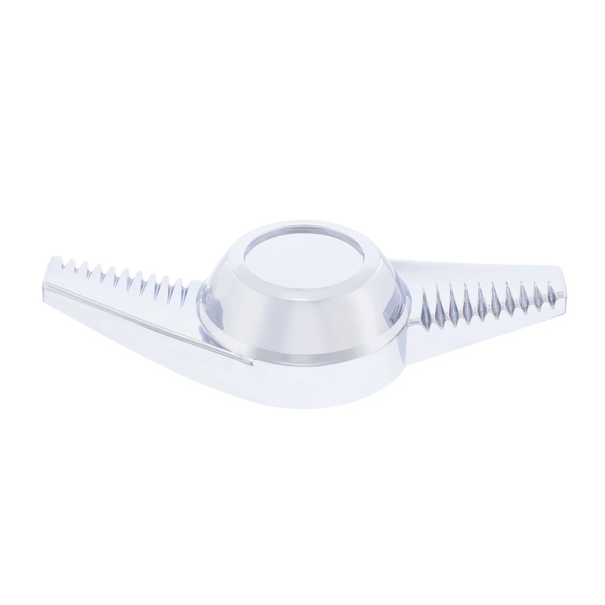 Chrome Plastic 2-Bar Groovy Hubcap Spinner | California Style | United Pacific