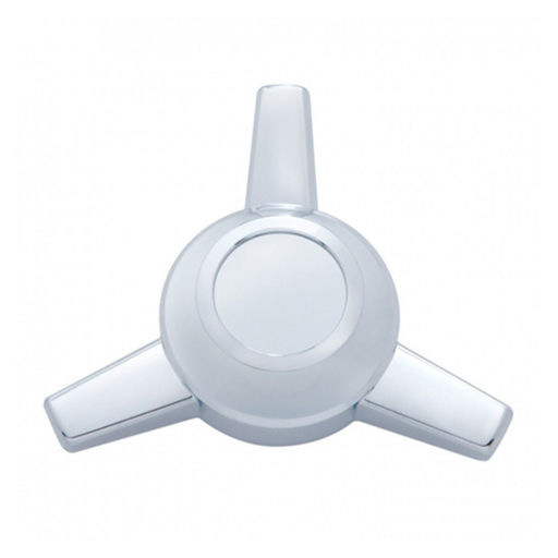 Chrome Plastic 3 Bar Straight Hubcap Spinner Only | Triple Chrome Finish | United Pacific