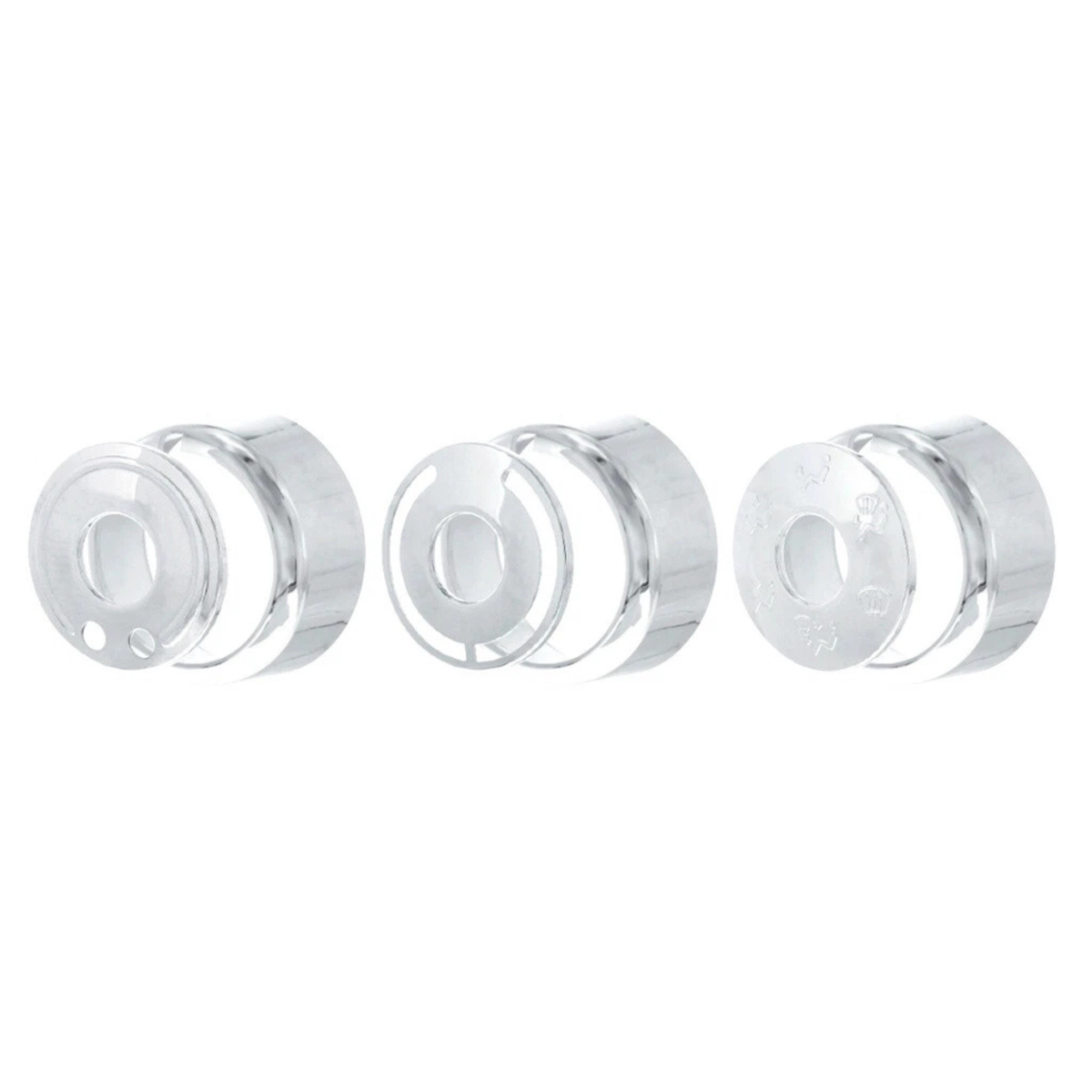 Chrome Plastic A/C Control 6-Piece Dial Covers | 2018-2025 Freightliner Cascadia | Triple Chrome Finish | United Pacific
