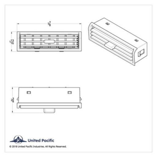 Chrome Plastic A/C Vent | Freightliner Century Coronado Columbia | United Pacific