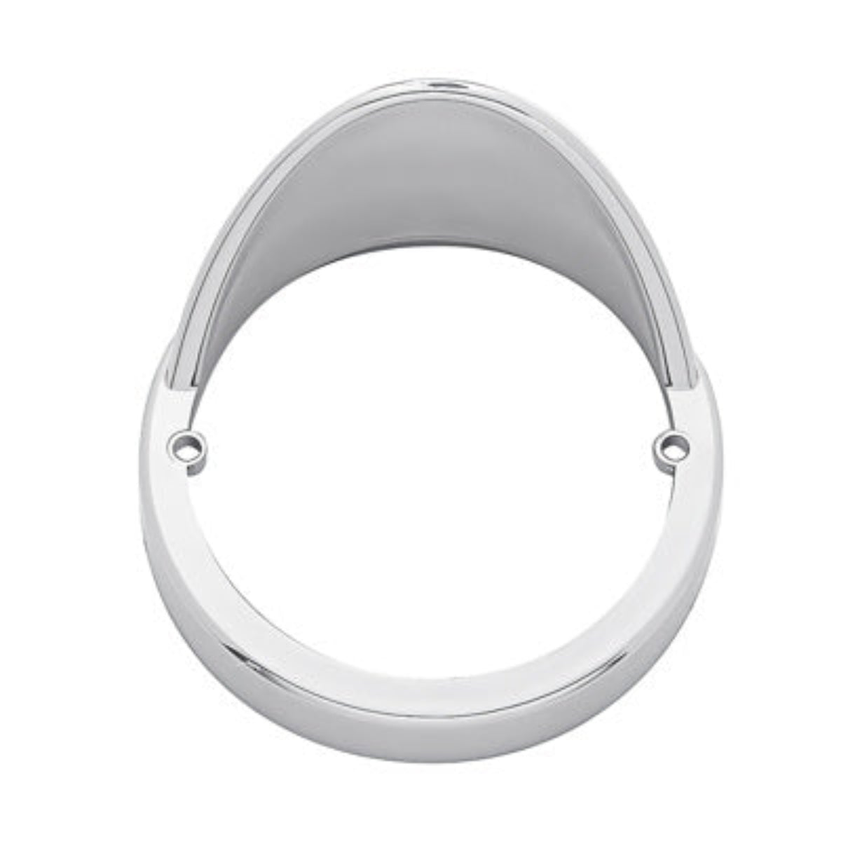 Chrome Plastic Cab Light Bezel with Visor | Fits Watermelon &amp; Beehive Lights | United Pacific