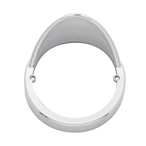 Chrome Plastic Cab Light Bezel with Visor | Fits Watermelon & Beehive Lights | United Pacific