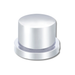 1/2" × 5/8" Chrome Plastic Flat Top Nut Cover | Push-On | United Pacific