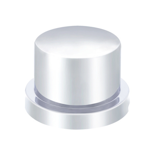 7/16" x 1/2" Chrome Plastic Flat Top Nut Cover | Push-On | United Pacific