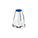 Chrome Plastic Lug Nut Covers Box of 20 | Dark Blue Reflector | 33 mm Hub Piloted | United Pacific