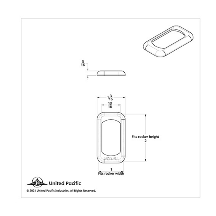 Chrome Plastic Rocker Switch Bezels 3 Pack | United Pacific
