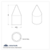 15/16" x 2-1/2" Chrome Plastic Spike Nut Cover | Push-On | United Pacific