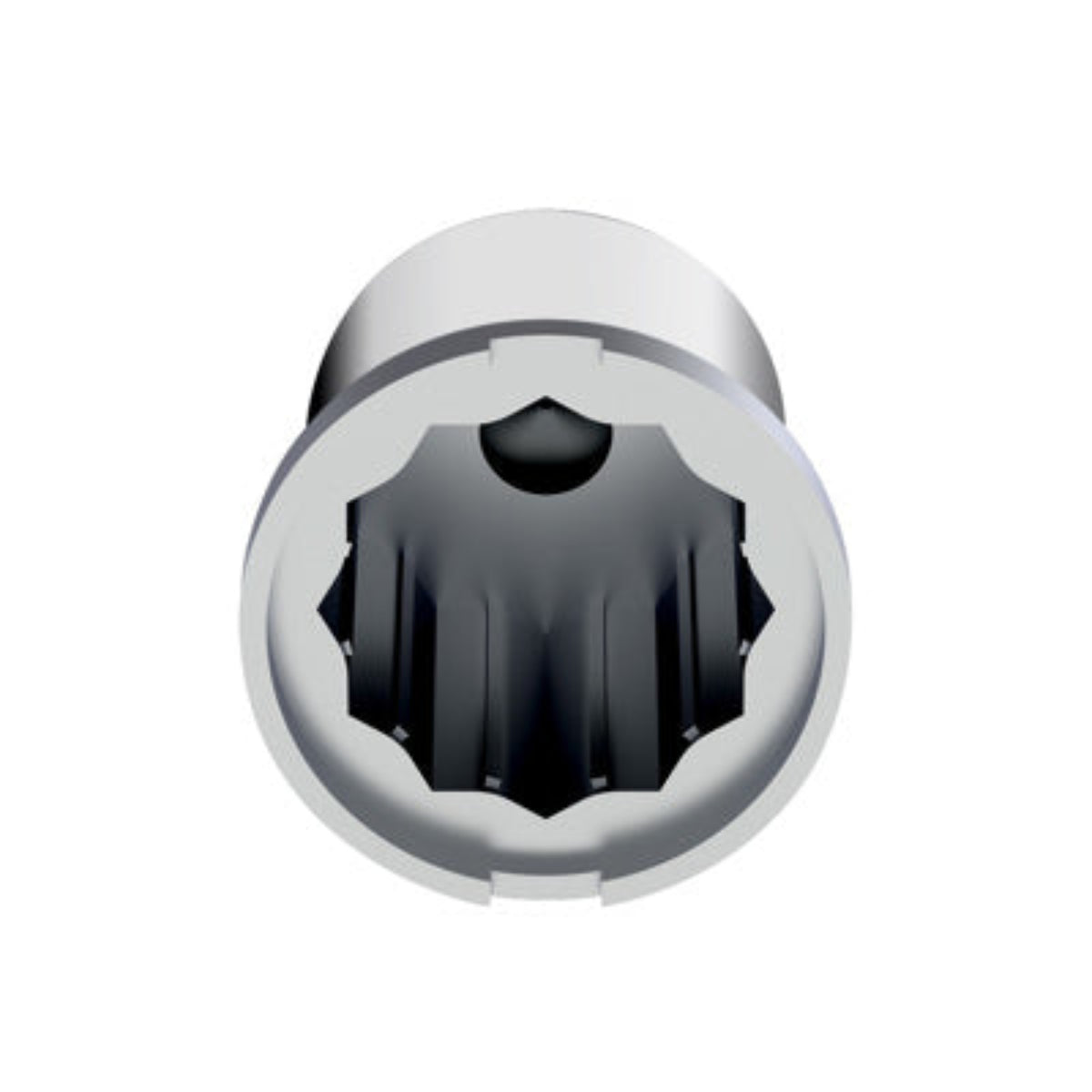 1-1/8" x 1-7/8" Chrome Pointed Nut Cover | Push-On | United Pacific