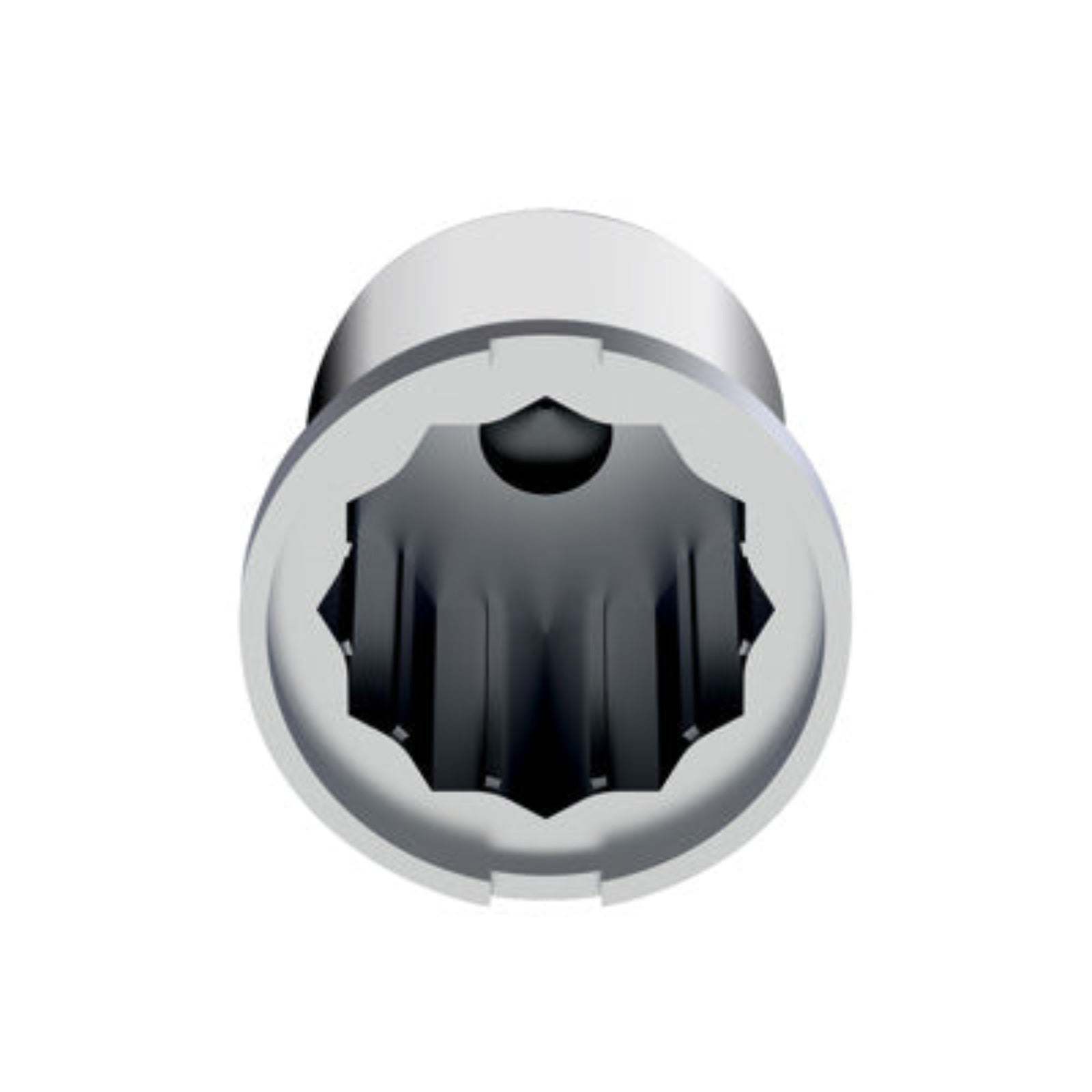 1-1/8" x 1-7/8" Chrome Pointed Nut Cover | Push-On | United Pacific