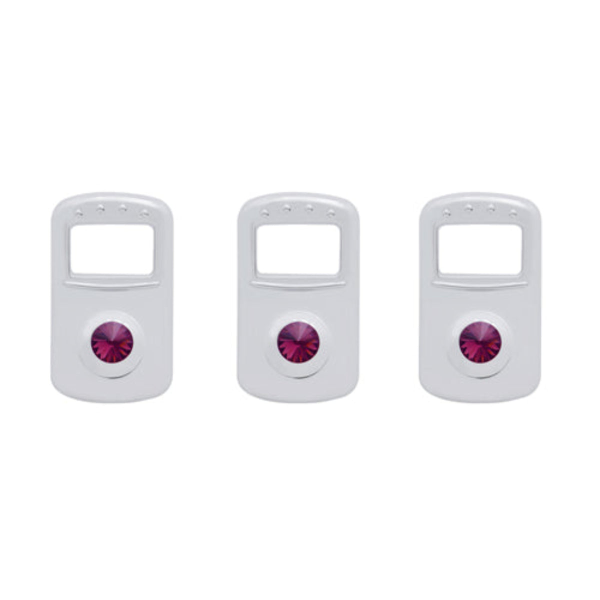 Chrome Rocker Switch Cover Purple Jewel for Kenworth and Peterbilt | United Pacific